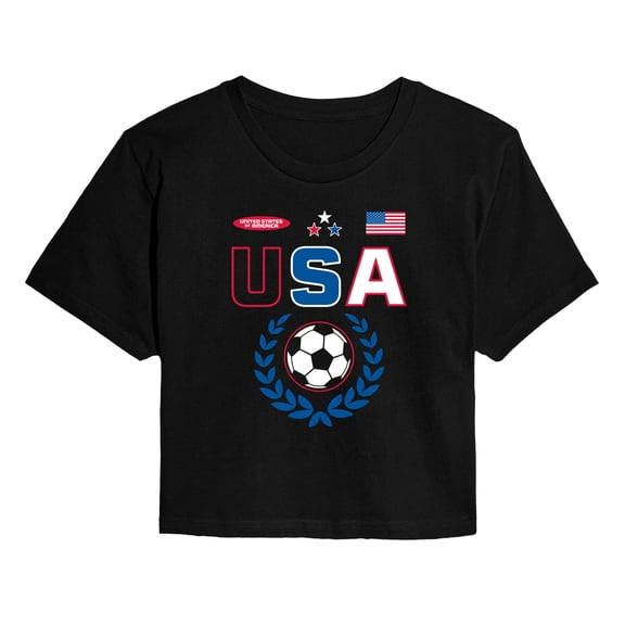 Instant Message - USA Soccer Jersey Cropped Graphic T-Shirt