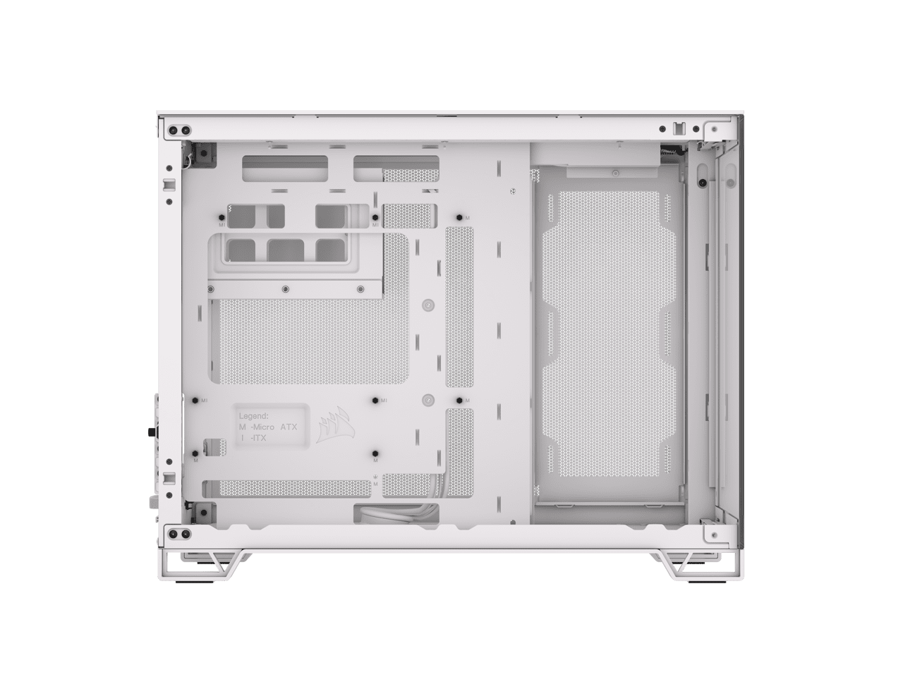 Corsair 2500X Mid-Tower Dual Chamber PC Case, White CC-9011266-WW