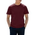 thumbnail image 2 of BUWTTED Men T Shirts Solid Color Short Sleeve Basic Tops Slim Fit Stretchy Loungewear Summer Casual Coffee Shirt XL, 2 of 4