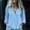 Light Blue, variant on Endives Cotton Linen Shirts For Women V Neck Long Sleeve T Shirt Tee Casual Thin Breathable Blouses Summer Vacation Tops Navy