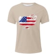 thumbnail image 1 of Wyzesi Striped T Shirt Kids Boys Independence Day Fashion Men'S T Shirt Summer Short Sleeve Top Breathable Comfortable Blue Red Flag Pattern Festive Casual Wear, 1 of 5