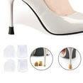 thumbnail image 2 of Women's Shoe Heel Protectors, 2-Pairs Clear TPU Anti-Slip Covers, Noise Reducing Tips for Dress Shoes, 2 of 7
