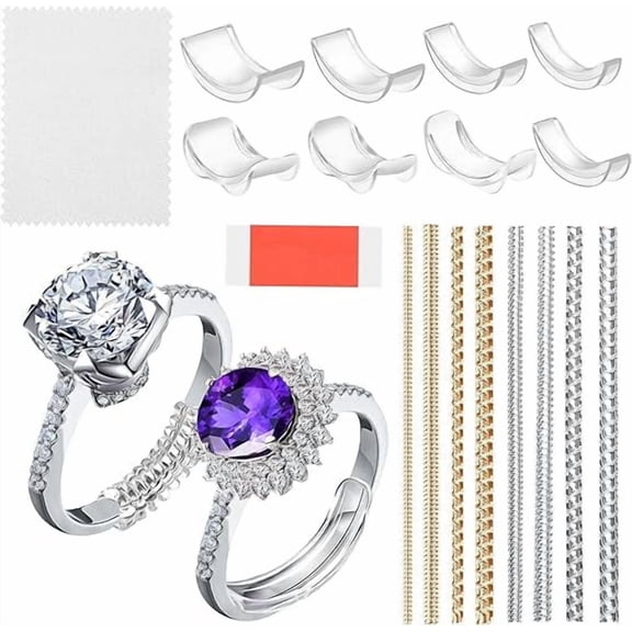 Januofit 16 Pack, Ring Size Adjuster, Invisible Ring Guards for Women and Men, With self-adhesive, it will never come off, Ring Sizer Adjuster for Loose Rings,ring adjuster
