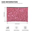 thumbnail image 3 of Zufioo Pink Glitter Print DuPont Paper Portable Toiletry Bag, 8.9x6.5 inch Zippered Hand-held Paper Cosmetic Bag Storage Tool Kit, 3 of 7