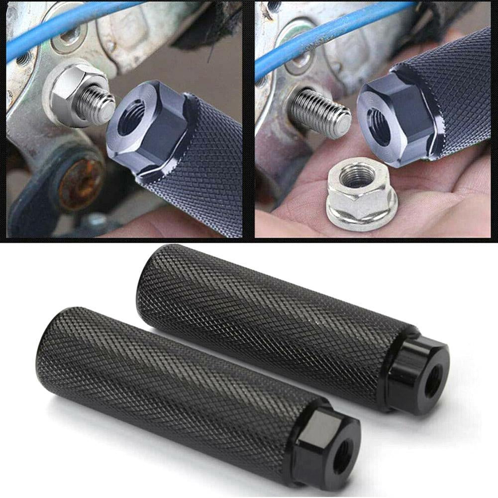 Bmx Bike X AUTOHAUX 1 Pair 100x28mm Universal Axle Rear Foot Pegs