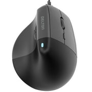Delton S38 Ergonomic Vertical Wired Mouse, 6 Buttons, PC Mouse With 3 Adjustable DPI Levels (800/1200/1600), Smooth Scroll Wheel, Compatible for PC, Laptop, Mac, Chromebook, Black