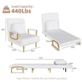 thumbnail image 2 of Timbernest Convertible Sofa Bed Sleeper Chair, 5 in 1 Reclining Chair, Folding Chair Bed Sleeper w/ Pillow and Adjustable Backrest, White, 2 of 13