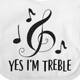 thumbnail image 4 of Inktastic Funny Music Yes Im Treble Boys or Girls Baby Bib, 4 of 4