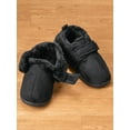 thumbnail image 5 of Diabetic Comfort Slippers, Adjustable House Shoes, Black, Men's Large, 5 of 11