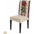 thumbnail image 6 of Chair Covers for Dining Room Set of 4,Winter Christmas Holly Leaf Stretch Seat Protector Removable Washable Chairs Slipcovers for Kitchen Banquet Wedding Hotel,Red Black Plaid, 6 of 6