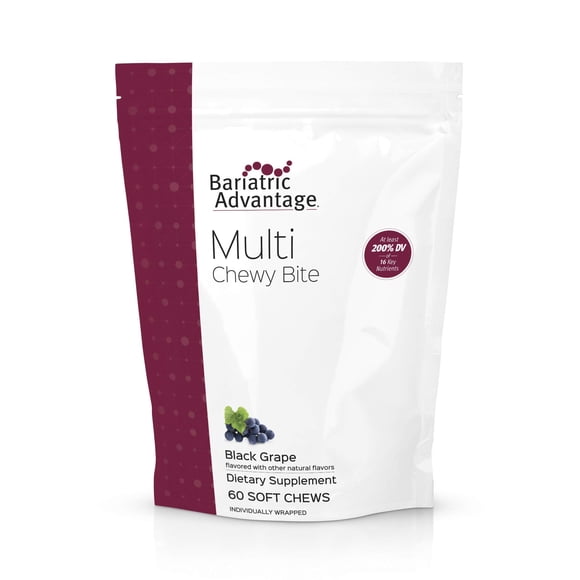 Multivitamínico masticable Bariatric Advantage Black Uva, 60 unidades