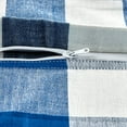 thumbnail image 2 of Contemporary Home Living Set of 4 Blue and White Gingham and Buffalo Check Pillow Cover, 18", 2 of 6