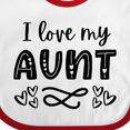 thumbnail image 4 of Inktastic I Love My Aunt Hearts Boys or Girls Baby Bib, 4 of 4