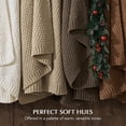 thumbnail image 6 of EVERGRACE Chunky Chenille Knit Throw Blanket for Couch, Soft Luxurious Moss Stitch Blankets for Bed, Cozy Decorative Farmhouse Knitted Throws for Sofa, Mocha Brown, 50" x 60", 6 of 8