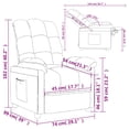 thumbnail image 3 of Sillón Reclinable Casafoyer de Tela Gris Oscuro con Respaldo Ajustable, 3 of 5