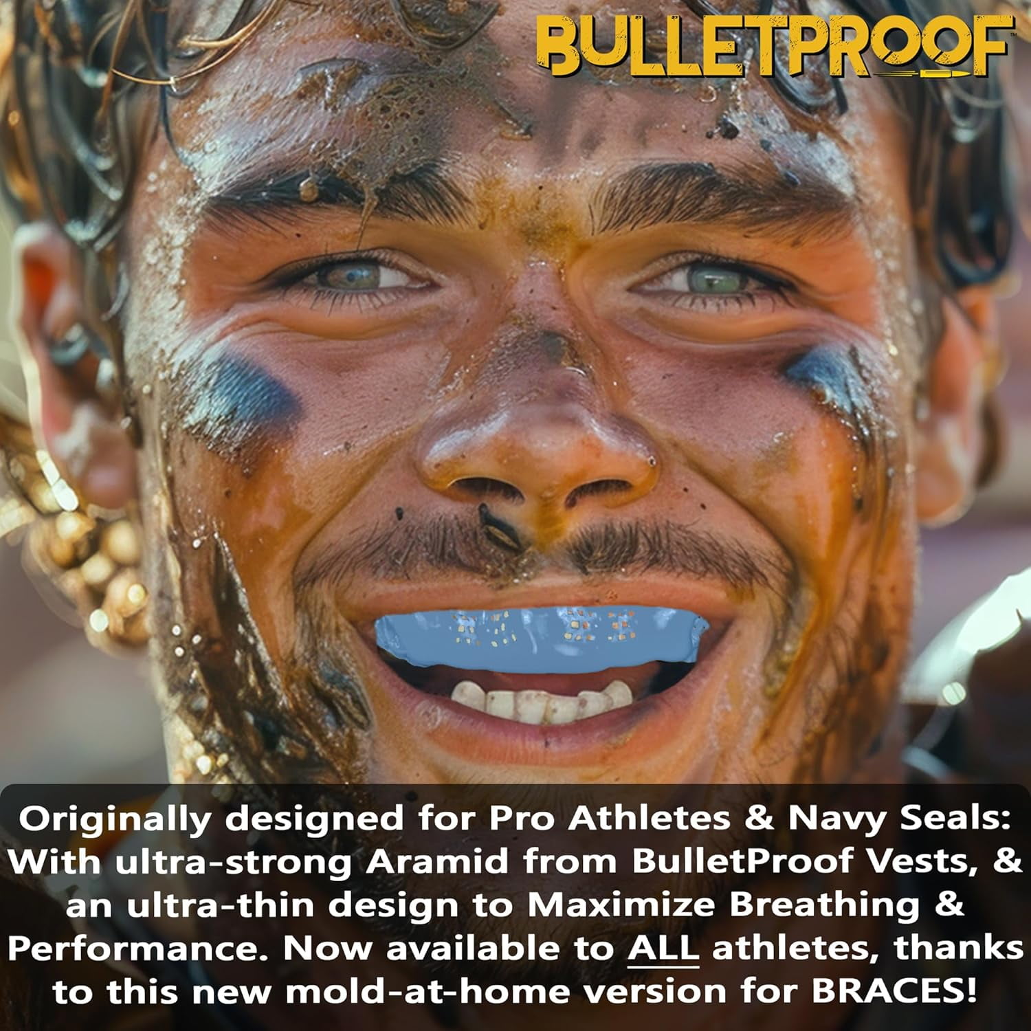 BulletProof: World’s Thinnest Sports Mouth Guard is 3X Stronger! Football Mouthpiece BJJ Mouthguard Lacrosse Basketball MMA Boxing Wrestling Adult Youth Kids Men Women Girl Night Guard Braces