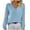 Sky Blue, variant on cfhntfmh Women's Sweaters Casual Long Sleeve Hollow out V Neck Lightweight Pullover Sweater Tops Fall Fashion