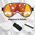thumbnail image 2 of Rocae Happy Thanksgiving Three Gnomes for Mask for Women Men, Luxury Eye Cover Eye Shade with Adjustable Strap for Travel, Nap, Meditation, 2 of 7