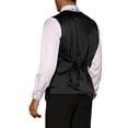 thumbnail image 3 of INSPIRE CHIC Sequins Vest for Men's V-Neck Slim Fit Shiny Disco Party Sleeveless Waistcoat Bowtie S Black, 3 of 5