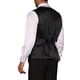 thumbnail image 3 of Chaleco sin mangas brillante de lentejuelas INSPIRE CHIC para hombres, corte ajustado en V, fiesta disco, corbata de moño, 2XL, negro, 3 of 5