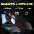 thumbnail image 3 of MSI Katana 15.6" FHD 144Hz Gaming Laptop, Intel i7-13620H, NVIDIA GeForce RTX 4060 8GB GDDR6, 16GB DDR5, 1TB PCIe SSD, 4-Zone RGB Keyboard, Webcam, Wi-Fi 6, Win 11, Black, 256GB Docking Station Set, 3 of 7