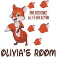 thumbnail image 2 of Life She Loved Fox Animal Quote Cartoon Customized Wall Decal - Custom Vinyl Wall Art - Personalized Name - Baby Girls Boys Kid Bedroom Wall Decal Room Decor Wall Stickers Decoration Size (40x40 inch), 2 of 2