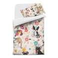thumbnail image 2 of Dogs with Party Hats and Flowers Duvet Cover and Pillowcase Set for Single Bedding, Bedroom Accessories for Kids Teens, 2 of 5