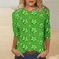 thumbnail image 6 of Novelty T-Shirt for Women Tie Dye Radial Pattern Crewneck 3/4 Sleeve Loose Fit Casual Everyday Clothes Soft Stretch Fashion Graphic Top, 6 of 6