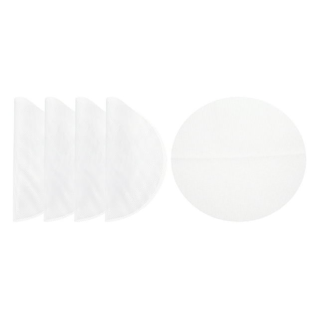Uxcell 11 pulgadas Forros de vapor de silicona antiadherentes, reutilizables, redondos, almohadilla de malla para vapor, blanca, 5 piezas