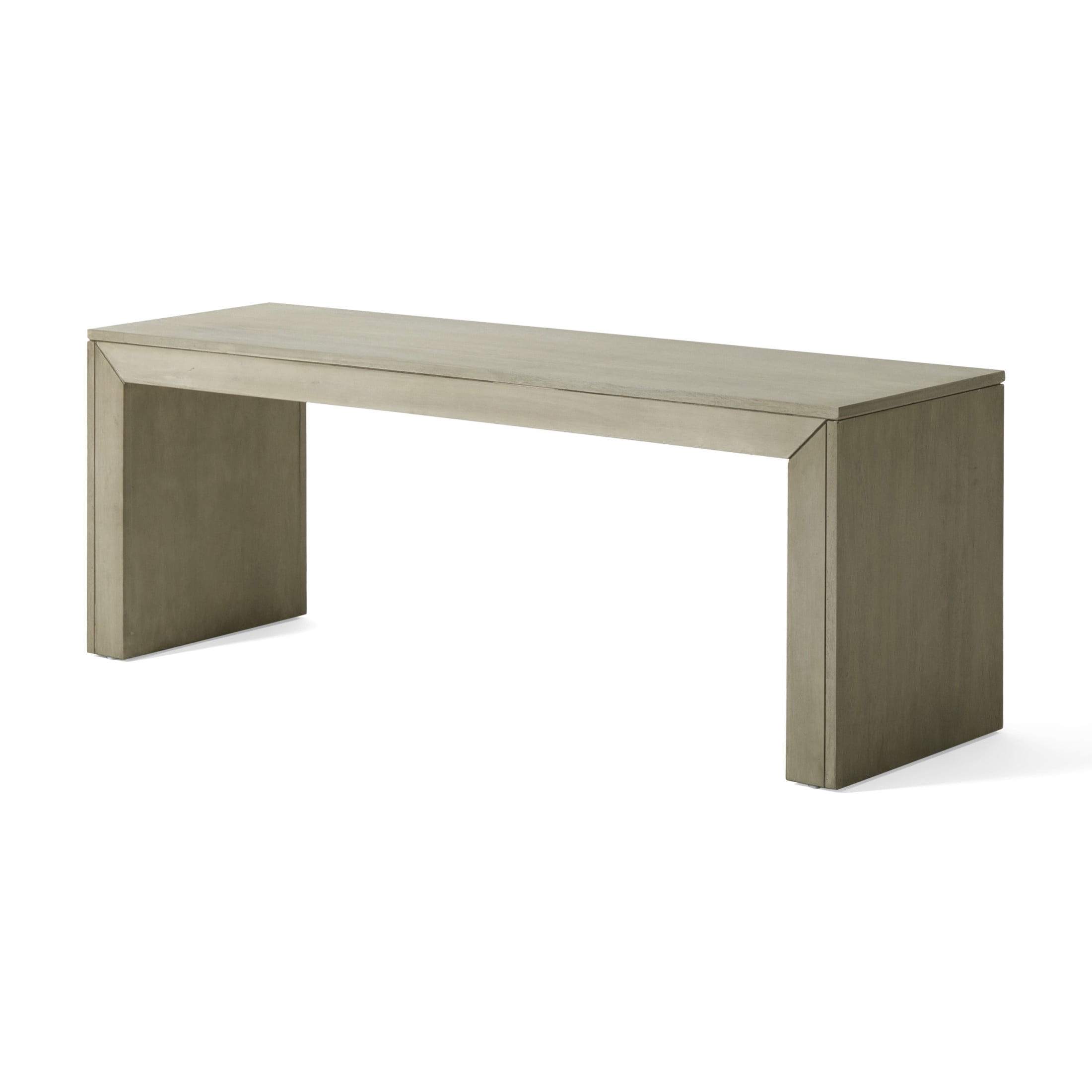 Christopher Knight Home 48" Farmhouse Dining Bench, Solid Acacia Wood Rustic Entryway Bench, Light Gray Oak