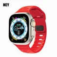 thumbnail image 1 of Correa deportiva para Apple Watch Ultra 2, 49mm, 45mm, 40mm, 44mm, 42mm, 41mm, 44 y 40mm, pulsera de silicona iWatch Series 9 8 7 6 SE 5 4 3, 1 of 5