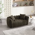 thumbnail image 4 of Jopath 2-Seater Sofa Couches with Throw Pillows, Beanbag Chair with High Resilience Foam Core for Gaming Reading Living Room Bedroom Olive Green, 4 of 9
