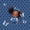 Navy, variant on Castle Fairy Sweet Black Girl Twin Comforter Sets 2pcs,Polka Dot Butterfly Bedding Set,Blue,1 Comforter and 1 Pillowcase