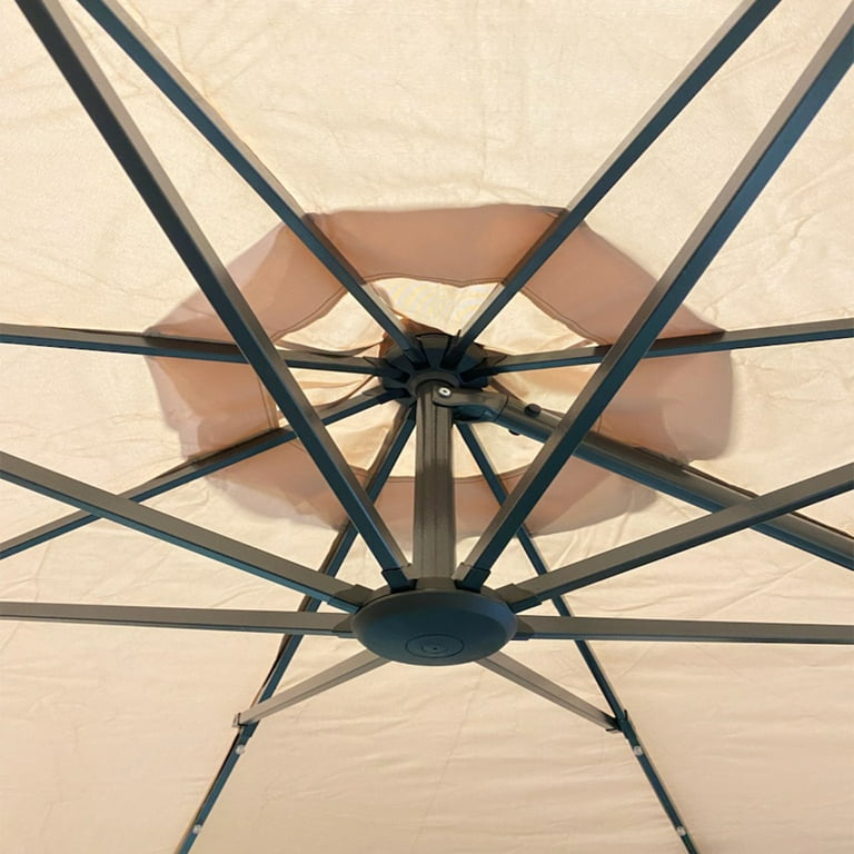 everhome patio umbrella Garden Winds Replacement Canopy Top Cover Compatible with The Everhome 11  Ft Round Solar Umbrella 2021-2022 - Riplock 500