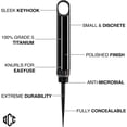 thumbnail image 2 of TiPick Titanium Toothpick Holder - Portable Metal Travel Toothpick - Reusable EDC Micro Toothpick - Compact & Convenient - Carry On-the-Go - Titanium Construction, Black, 2 of 4