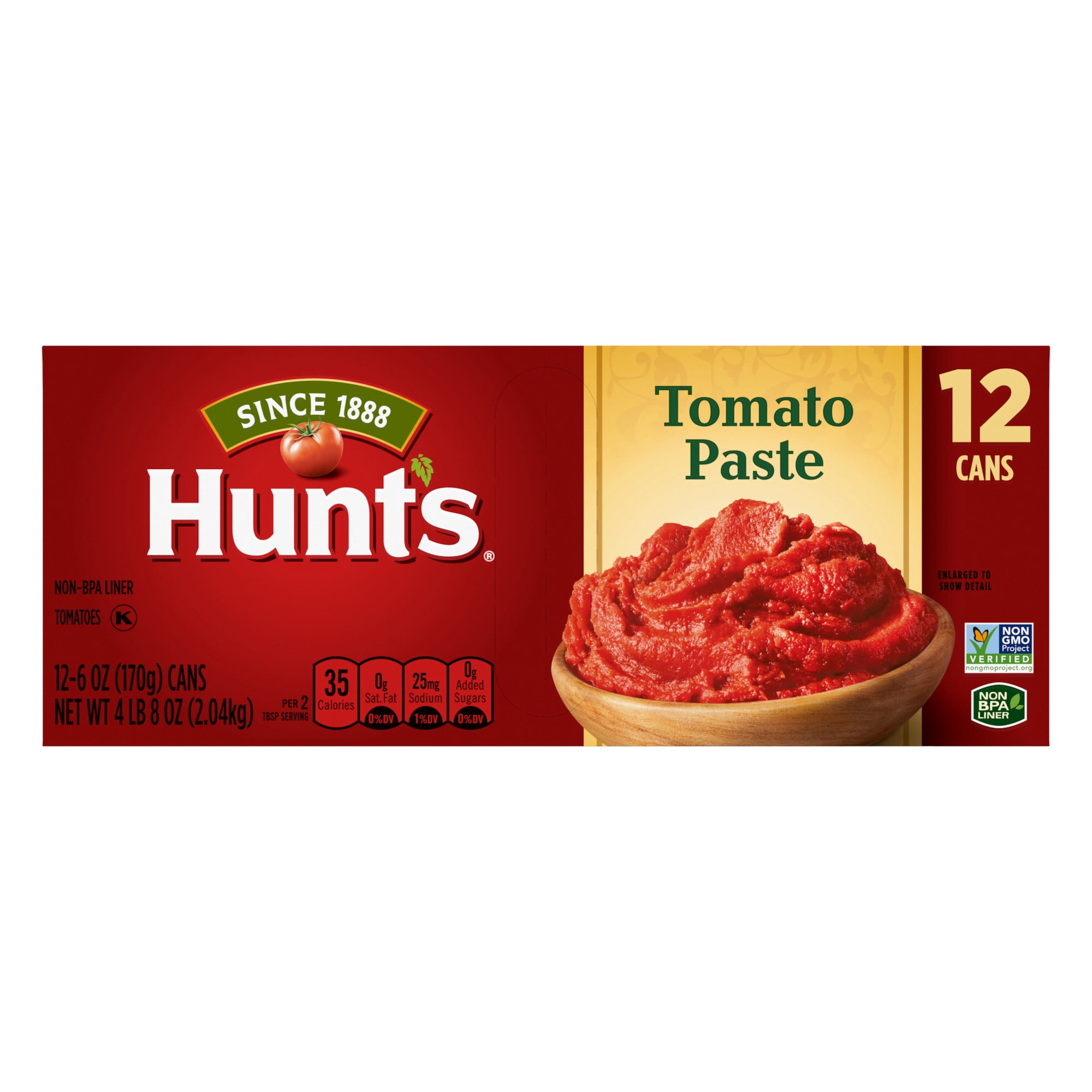 Hunt’s Tomato Paste, 6 oz Can, 12 Count