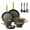 Black, Gold Handles, variant on GRANITESTONE 14 Pc Induction Cookware Sets, Kitchen Pots and Pans Set Non Stick, Kitchen Cookware Sets, Nonstick Cookware Set, Non Stick Pots and Pan Set, Hard Anodized, Oven and Dishwasher Safe