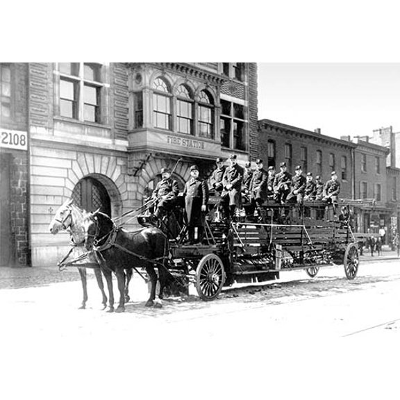 Market Street 2108 Hook 'N Ladder, Philadelphia, PA Museum quality giclee print canvas wrap(20" x 30")