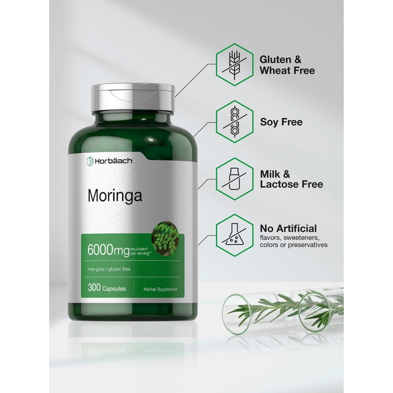 Organic Moringa Oleifera Capsules 1800mg Vegavero® | NO Additives | Pure Moringa Powder From Sri Lanka Lab Tested Non Gmo Malunggay Supplement 270 Organic Moringa Capsules Vegan
