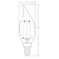 thumbnail image 4 of Feit Electric 3.5 Watt (40W Equivalent) Dimmable Original Vintage Soft White LED Bulb CA10 E12, 4 of 8