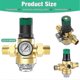 thumbnail image 2 of Pressure Regulator Water 3/4 Inch, Water Pressure Regulator with Water Pressure Gauge and Mesh FilterAs Shown SZRH A-S, 2 of 5