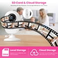thumbnail image 4 of 1080p Smart 2Camera Video BabyMonitor,Wifi On/Off Switch,2.8" inch Display or WiFi Remote Access,NightVision,1500ft Long Range,2-Way Talk,Sound Alert,Temperature Sensor,Lullabies Feeding Remind, 4 of 15