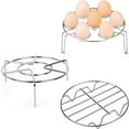 thumbnail image 2 of ACDANC Stainless Steel Steam Rack for Instant Pot Cooking Trivet Rack Holder Egg Steamer Basket Trivet Food Stand Air Fryer Rack for Pressure Cooker,Set of 3, 2 of 7