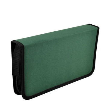 Unique Bargains Home Zipper Closure Nylon Portable Disc CD DVD Storage Organizer Holder Green