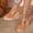 Orange, variant on Women's Solid Color Lace-Up Closed-Toe Heel Woven Sandals with Platform Sole Boho Style Soft Non- Comfortable Lightweight Casual Summer Dress Shoes Orange 41