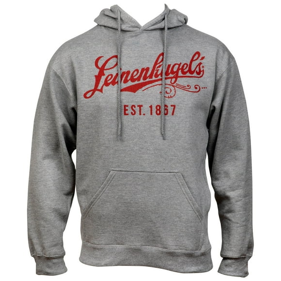 Leinenkugel Chandail à Capuchon Gris avec Logo de Bière - Très Grand
