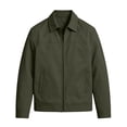 thumbnail image 5 of Men's Zip Up Casual Jacket Lapel Collar Fully Lined Long Sleeve Coat with Pockets Spring Fall Outfits Daily Outerwear, 5 of 6