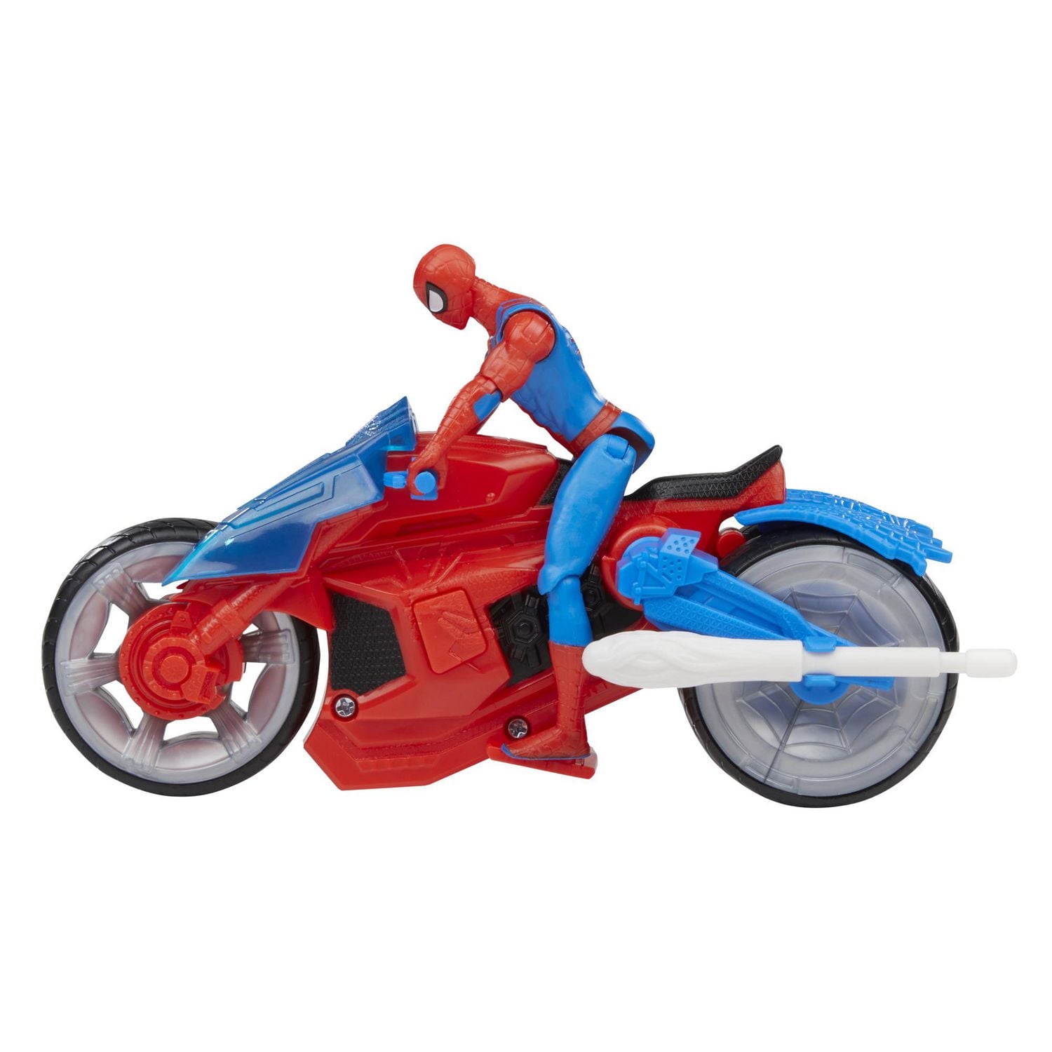 Marvel Spider-Man Web Blast Cycle Toy Set with 4 Inch Action Figure and 2 Web Projectiles