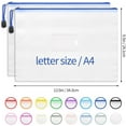 thumbnail image 4 of 32pcs Mesh Zipper Pouch, A4 Letter Size, Zipper Bags, Document Bag with Label Pocket, Plastic Zip File Folders in 16 Colors, for Organizing, for Office Supplies, 4 of 4