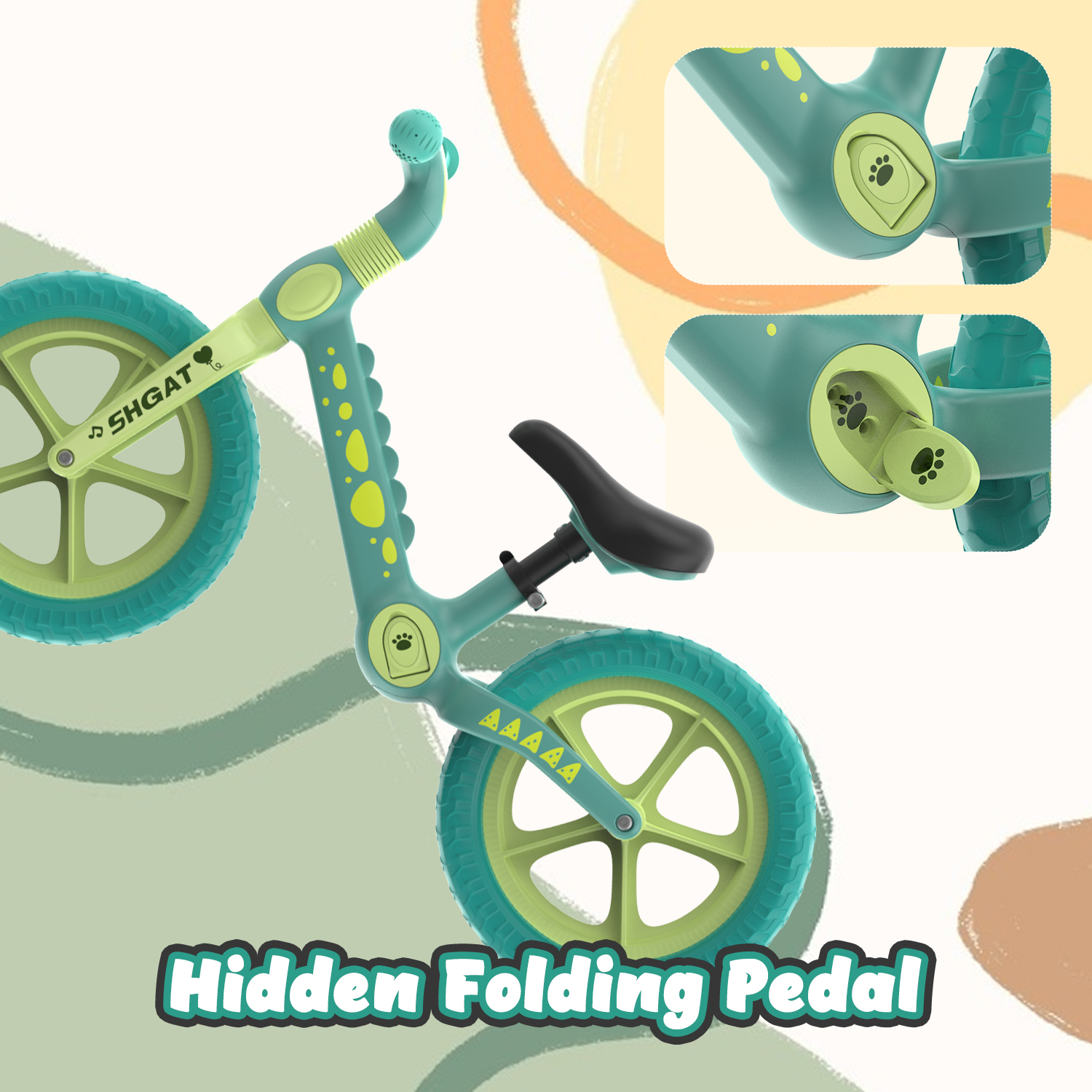JoyStone 10-Inch Green Balance Bike for Toddlers 18+ Months photo 8